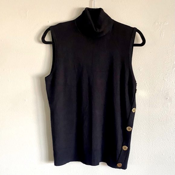 Cable & Gauge Black Sleeves Turtleneck - Picture 1 of 8